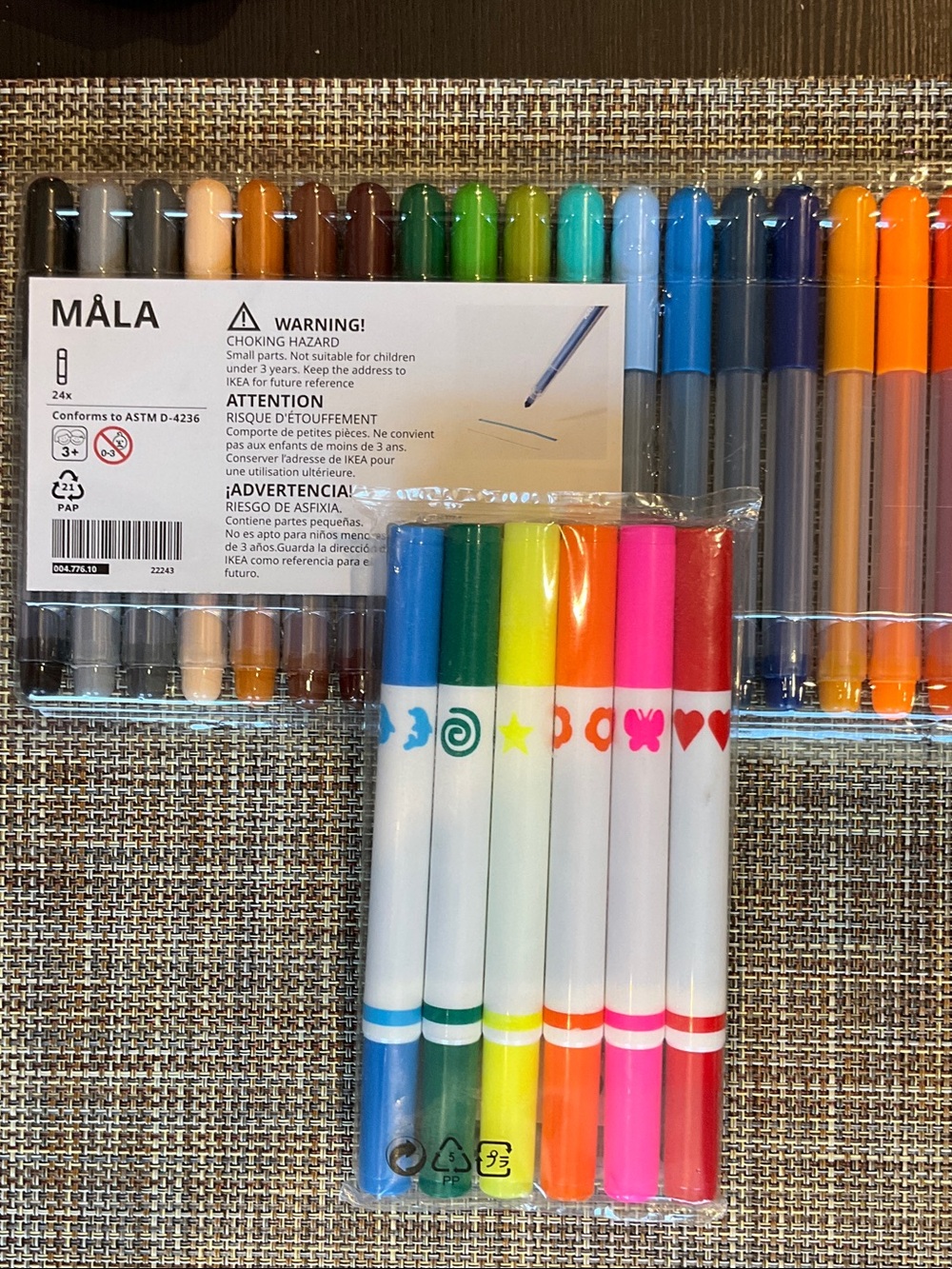MÅLA Assorted Color Marker Set - Multicolor (Pack of 24)+pack of 6